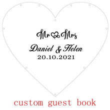 Load image into Gallery viewer, Heart shape Wedding guest book