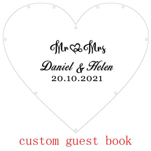 Heart shape Wedding guest book