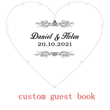 Load image into Gallery viewer, Heart shape Wedding guest book