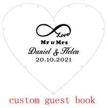 Load image into Gallery viewer, Heart shape Wedding guest book