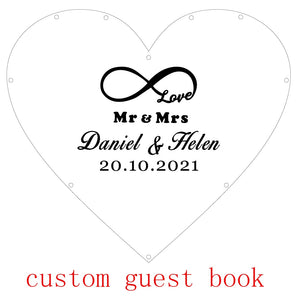 Heart shape Wedding guest book