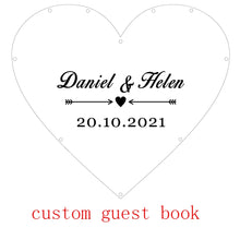 Load image into Gallery viewer, Heart shape Wedding guest book