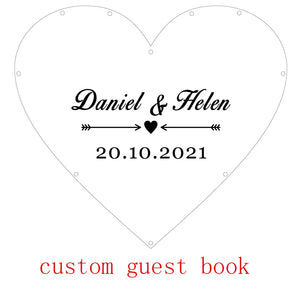 Heart shape Wedding guest book