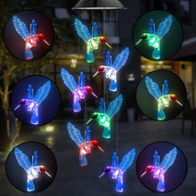 Load image into Gallery viewer, LED Solar Power Hummingbird Wind Chimes