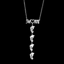 Load image into Gallery viewer, Mom Zircon Heart  Personalized Necklace