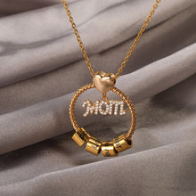 Load image into Gallery viewer, Custom  Round  Necklace Mom Personalized Engravin