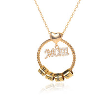 Load image into Gallery viewer, Custom  Round  Necklace Mom Personalized Engravin