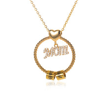 Load image into Gallery viewer, Custom  Round  Necklace Mom Personalized Engravin